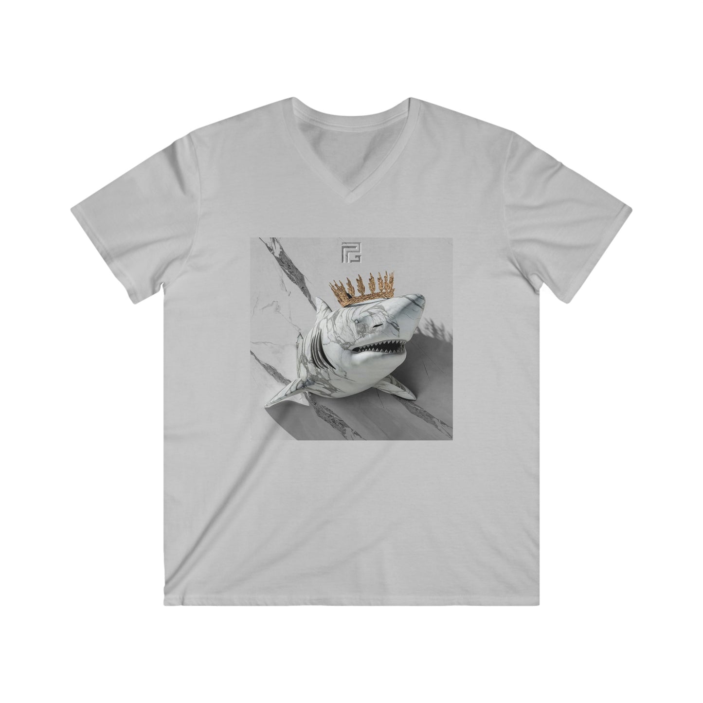 Shark! - Fitted V-Neck Tee