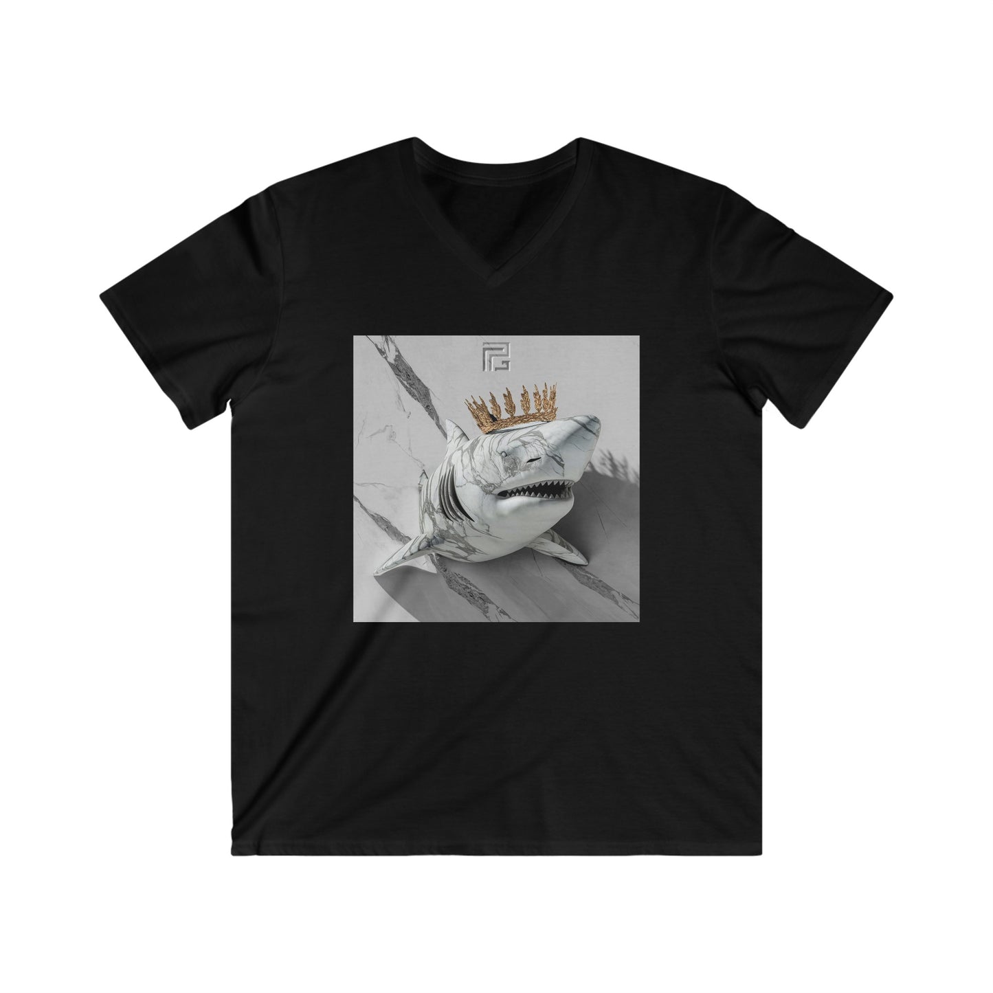 Shark! - Fitted V-Neck Tee