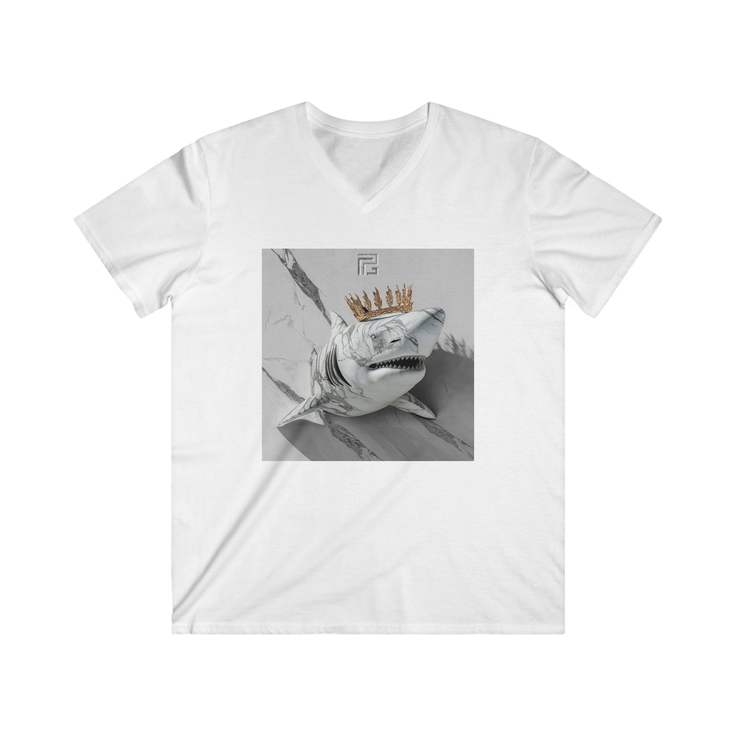 Shark! - Fitted V-Neck Tee