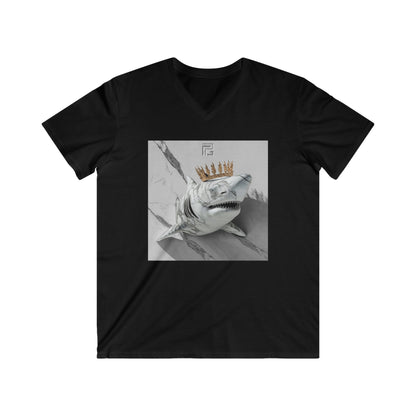 Shark! - Fitted V-Neck Tee